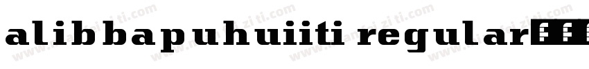 alibbapuhuiiti regular字体转换